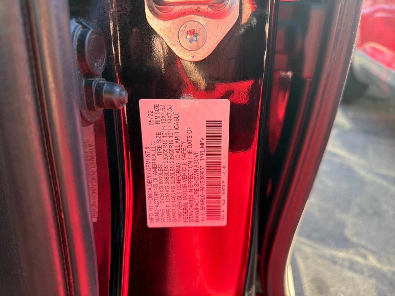 Honda Odyssey Elite Auto 2022