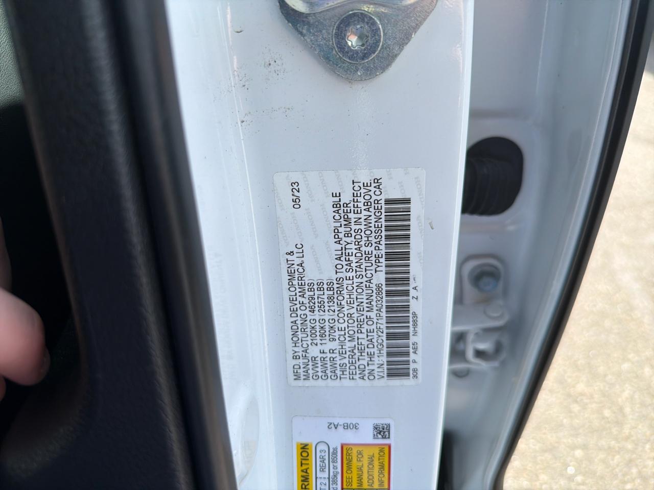 Honda Accord Hybrid Sport-L Sedan 2023