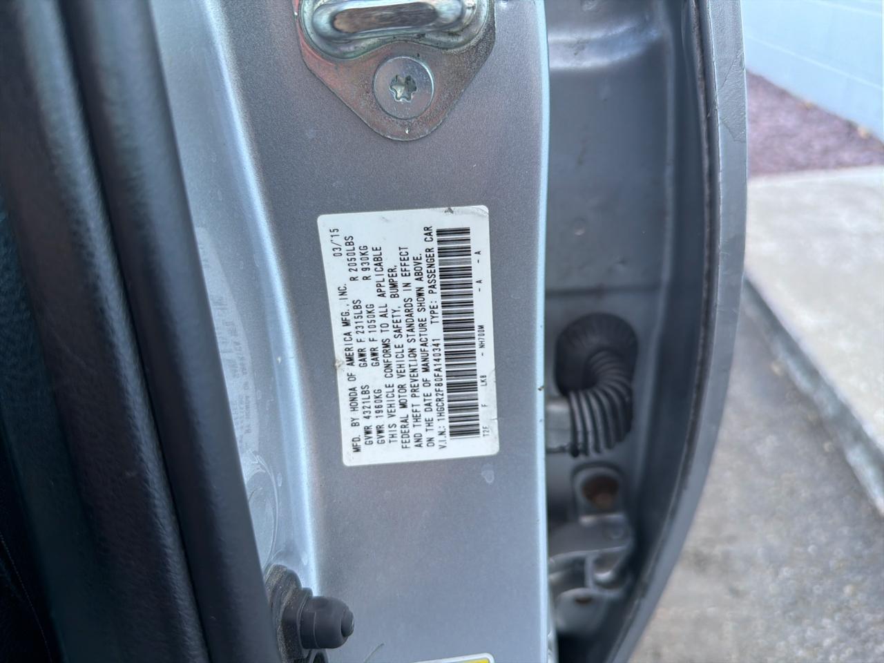 Honda Accord Sedan 4dr I4 CVT EX-L 2015