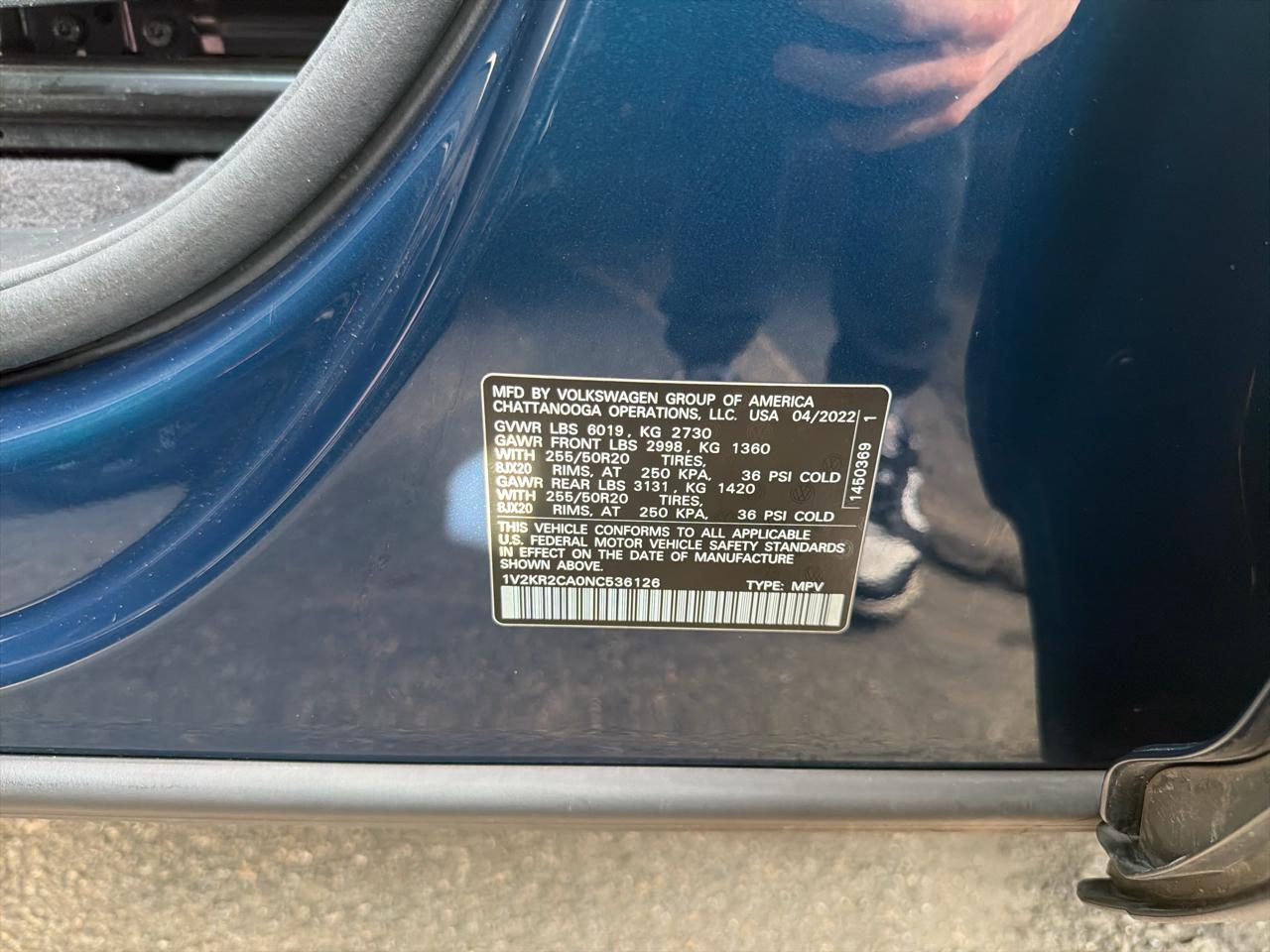 Volkswagen Atlas 3.6L V6 SE w/Technology 4MOTION 2022