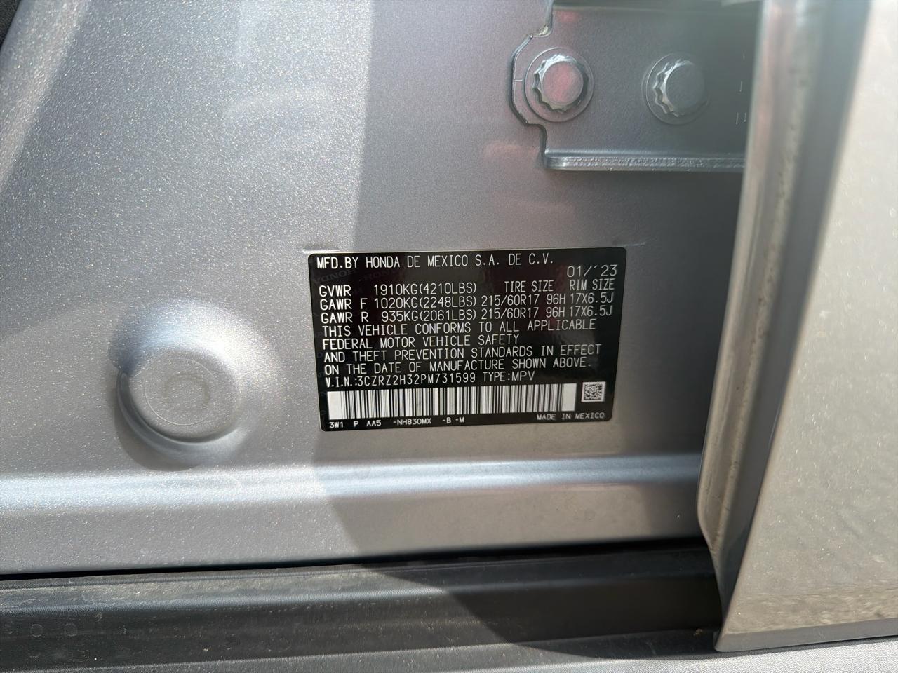 Honda HR-V LX AWD CVT 2023