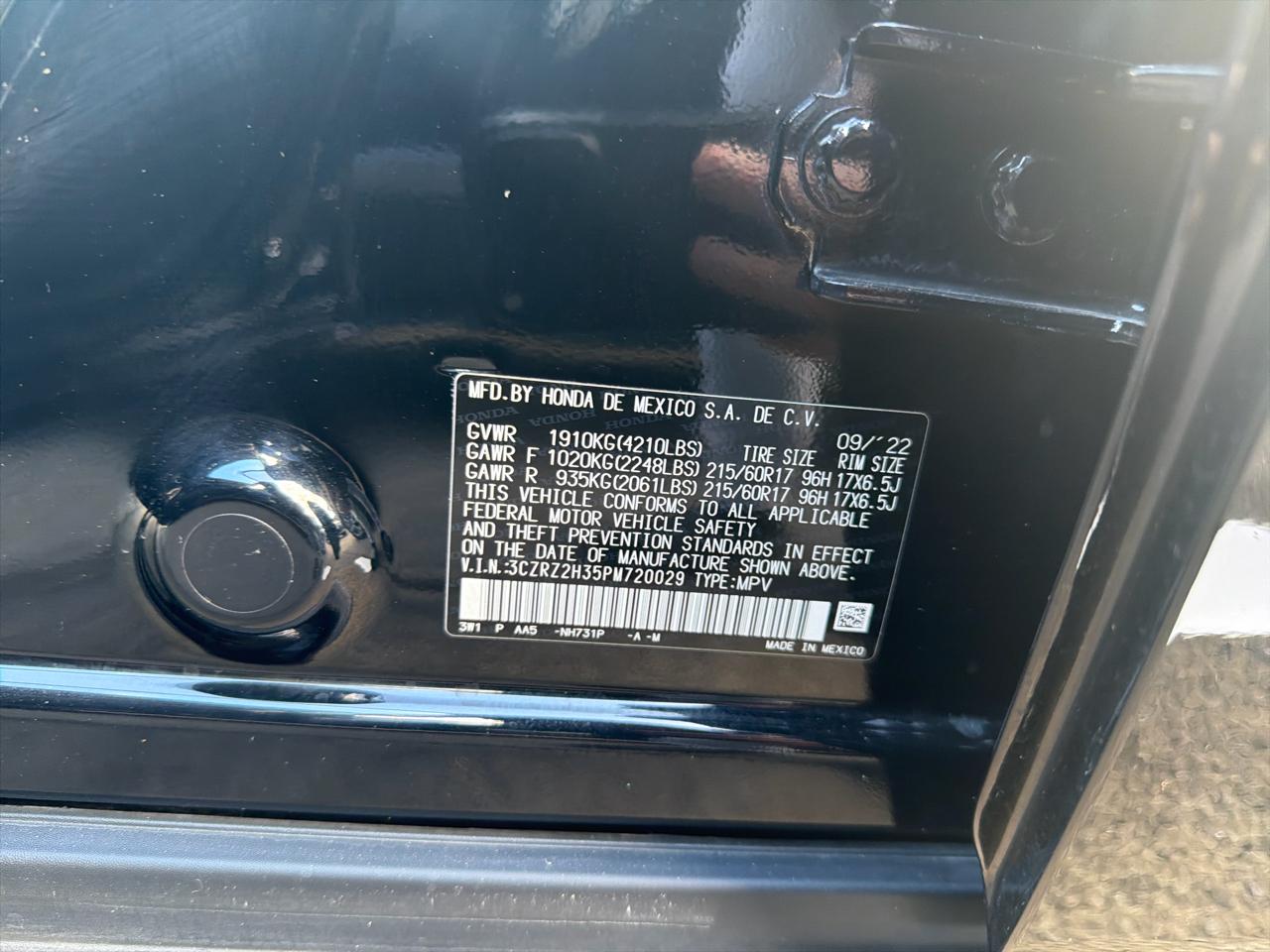 Honda HR-V LX AWD CVT 2023