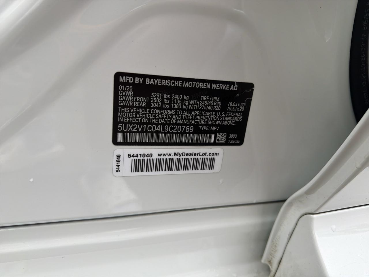 BMW X4 xDrive30i Sports Activity Coupe 2020