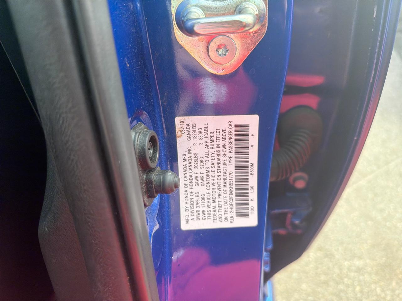 Honda Civic Sedan Sport CVT 2019