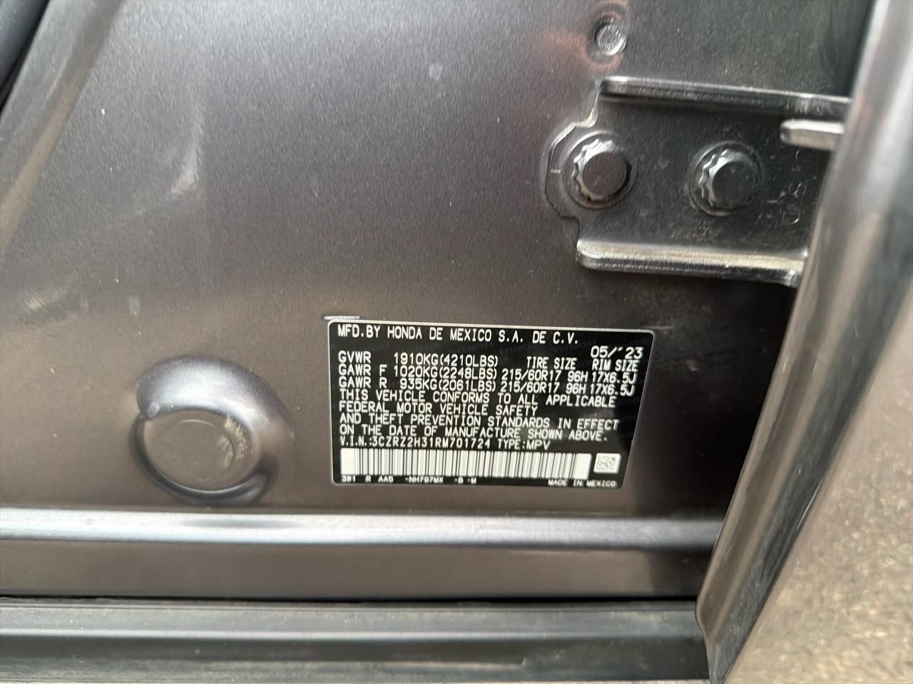 Honda HR-V LX AWD CVT 2024