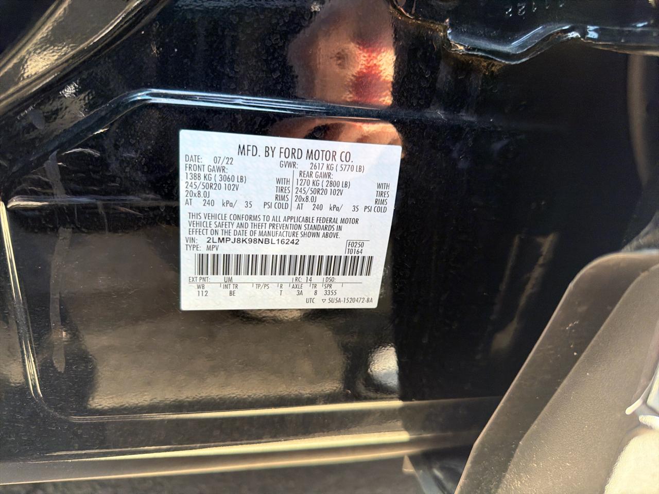 Lincoln Nautilus Reserve AWD 2022