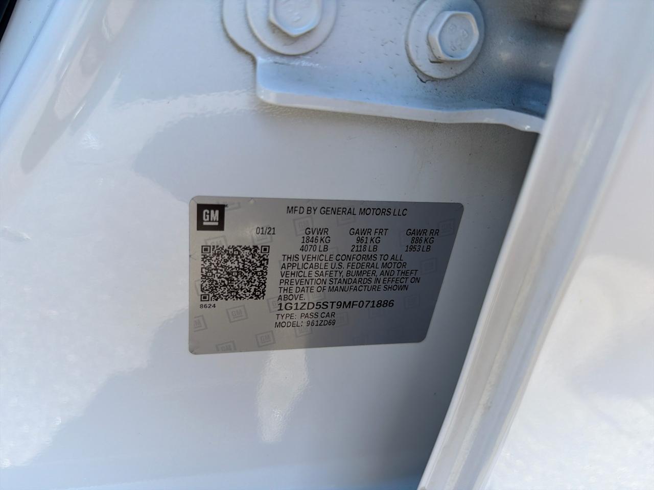 Chevrolet Malibu 4dr Sdn LT 2021