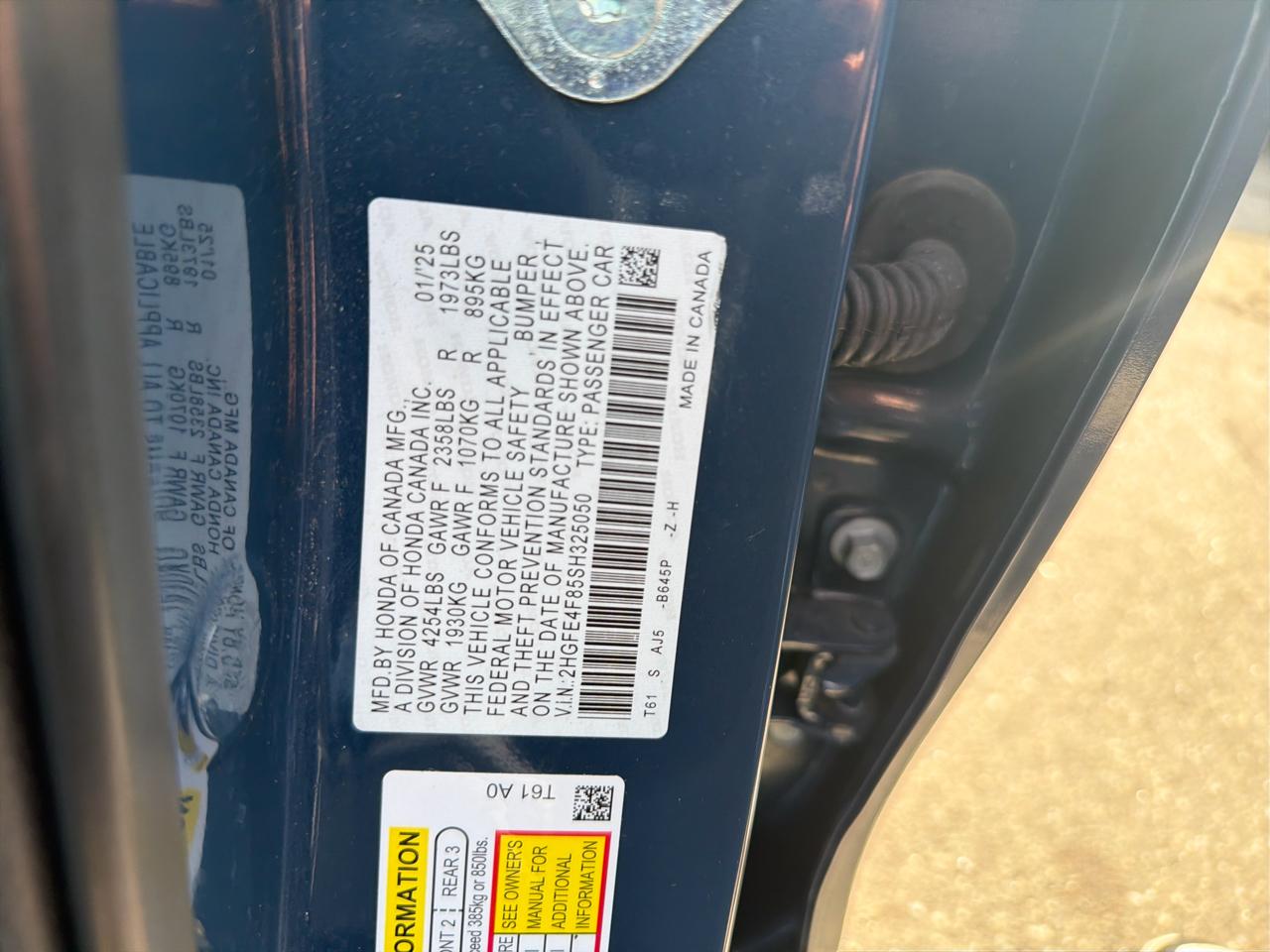 Honda Civic Sedan Hybrid Sport CVT 2025