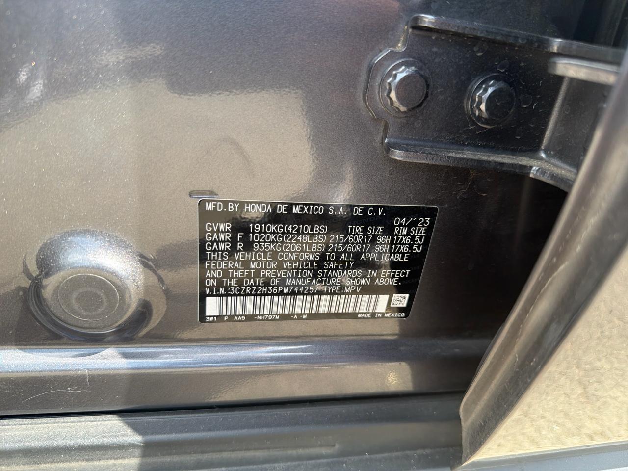 Honda HR-V LX AWD CVT 2023