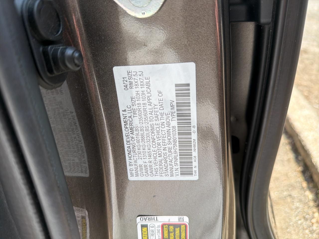 Honda Odyssey EX-L Auto 2022