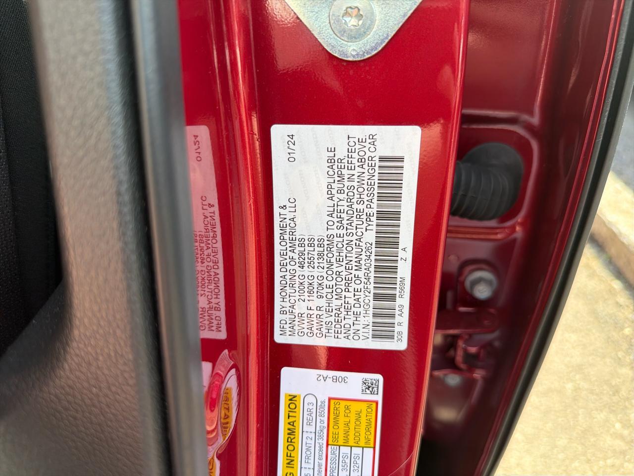 Honda Accord Hybrid Sport Sedan 2024