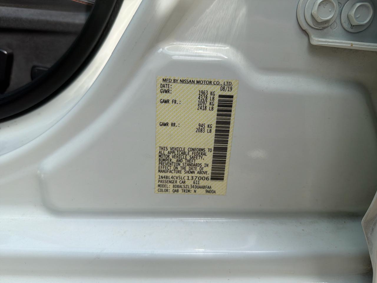 Nissan Altima 2.5 SR Sedan 2020