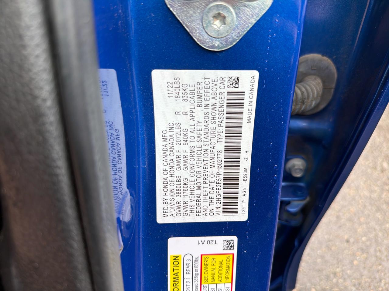 Honda Civic Sedan Sport CVT 2023