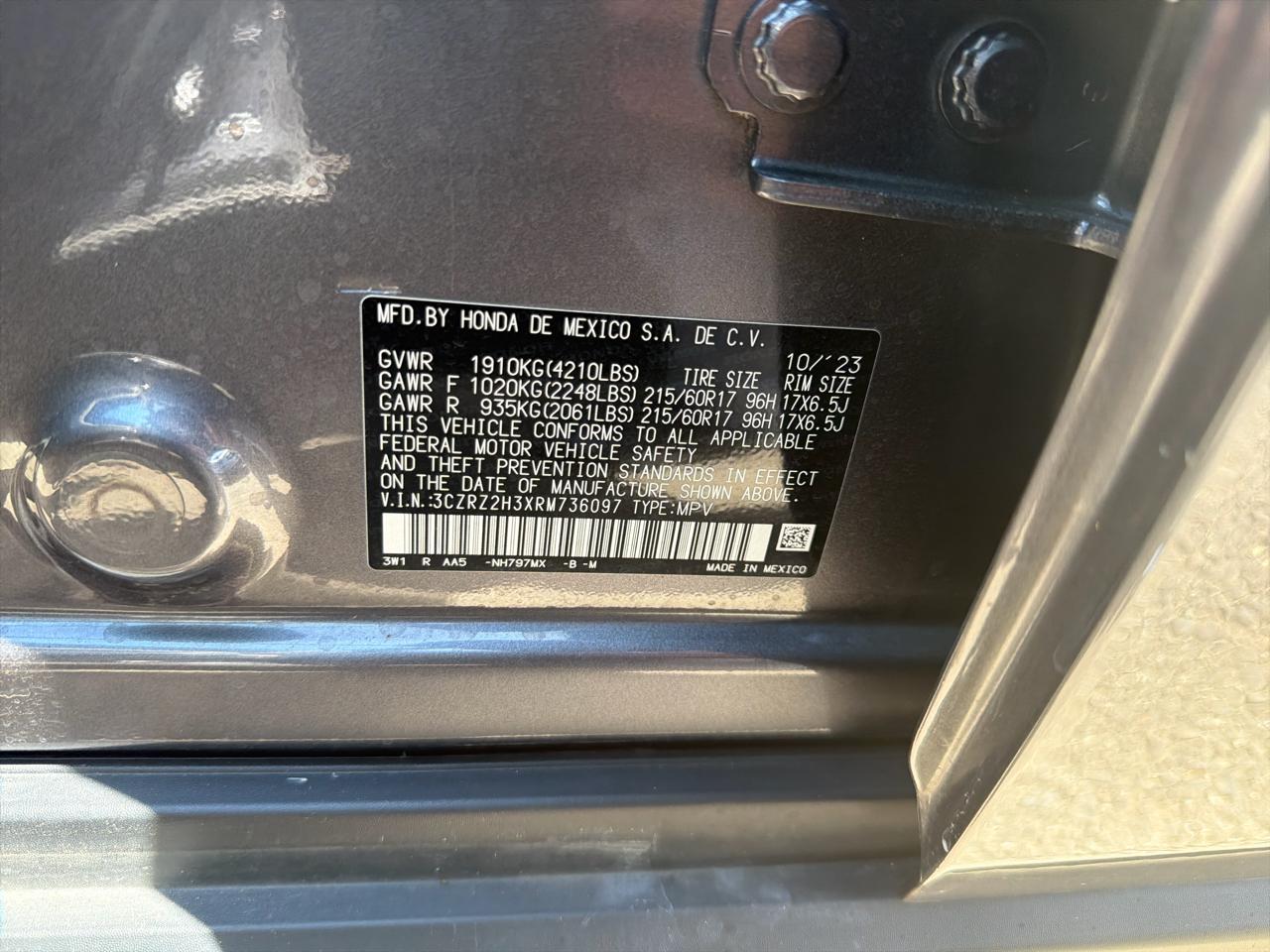 Honda HR-V LX AWD CVT 2024