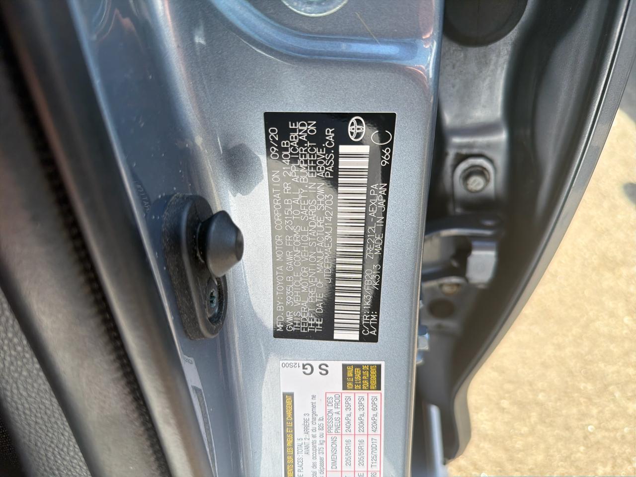 Toyota Corolla LE CVT (Natl) 2021