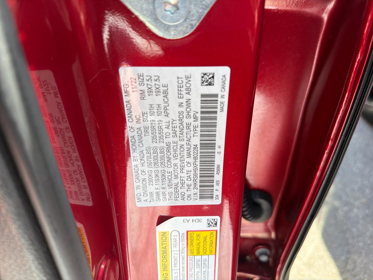 Honda CR-V Hybrid Sport Touring AWD 2023