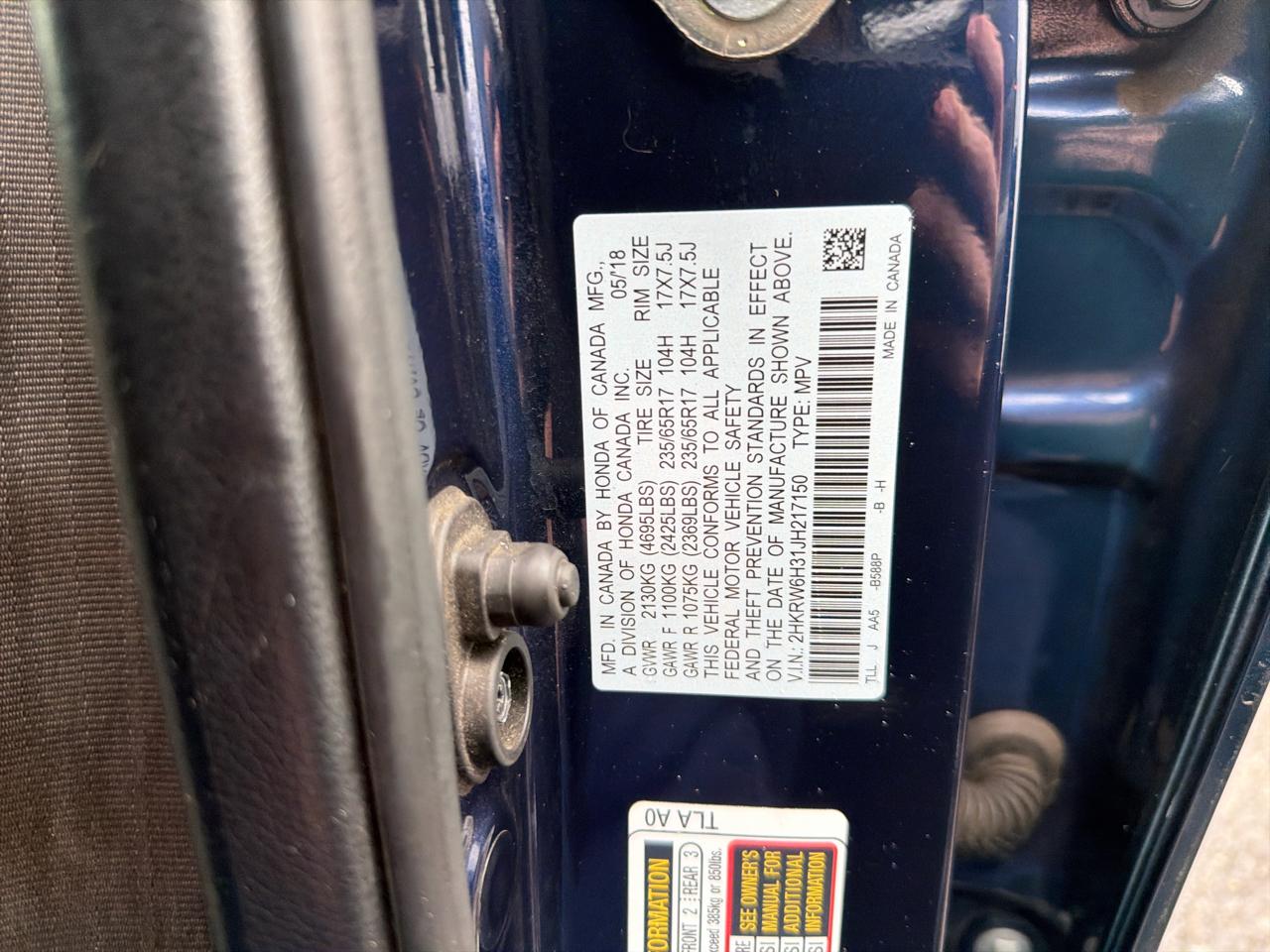 Honda CR-V LX AWD 2018