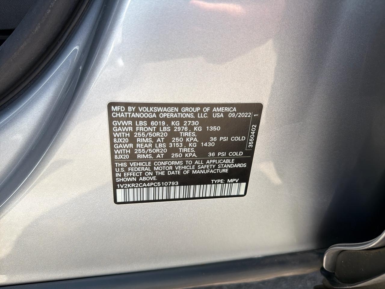 Volkswagen Atlas 3.6L V6 SE w/Technology 4MOTION 2023