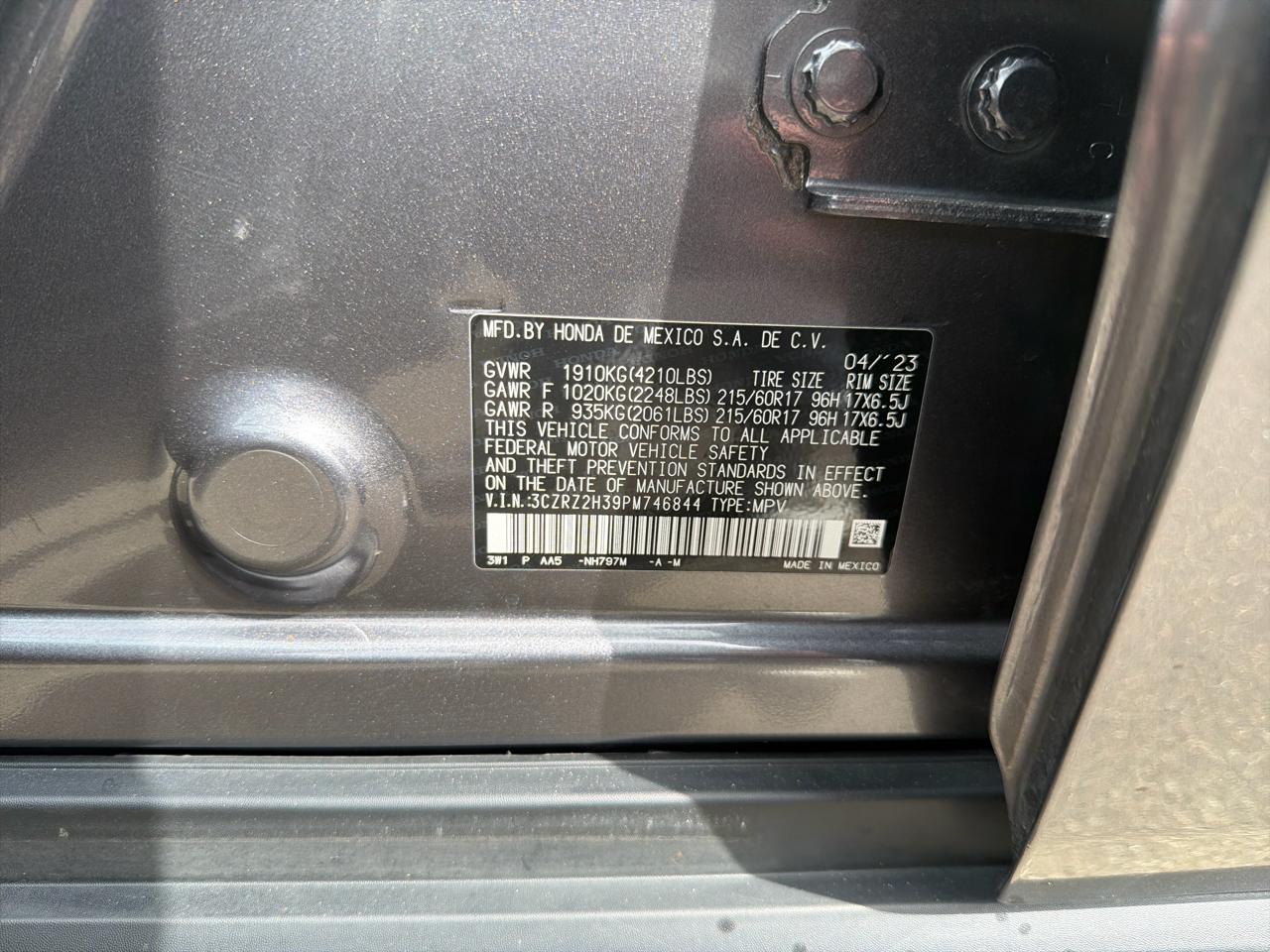 Honda HR-V LX AWD CVT 2023