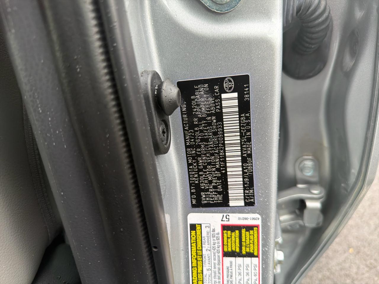 Toyota Camry XLE Auto AWD (Natl) 2023