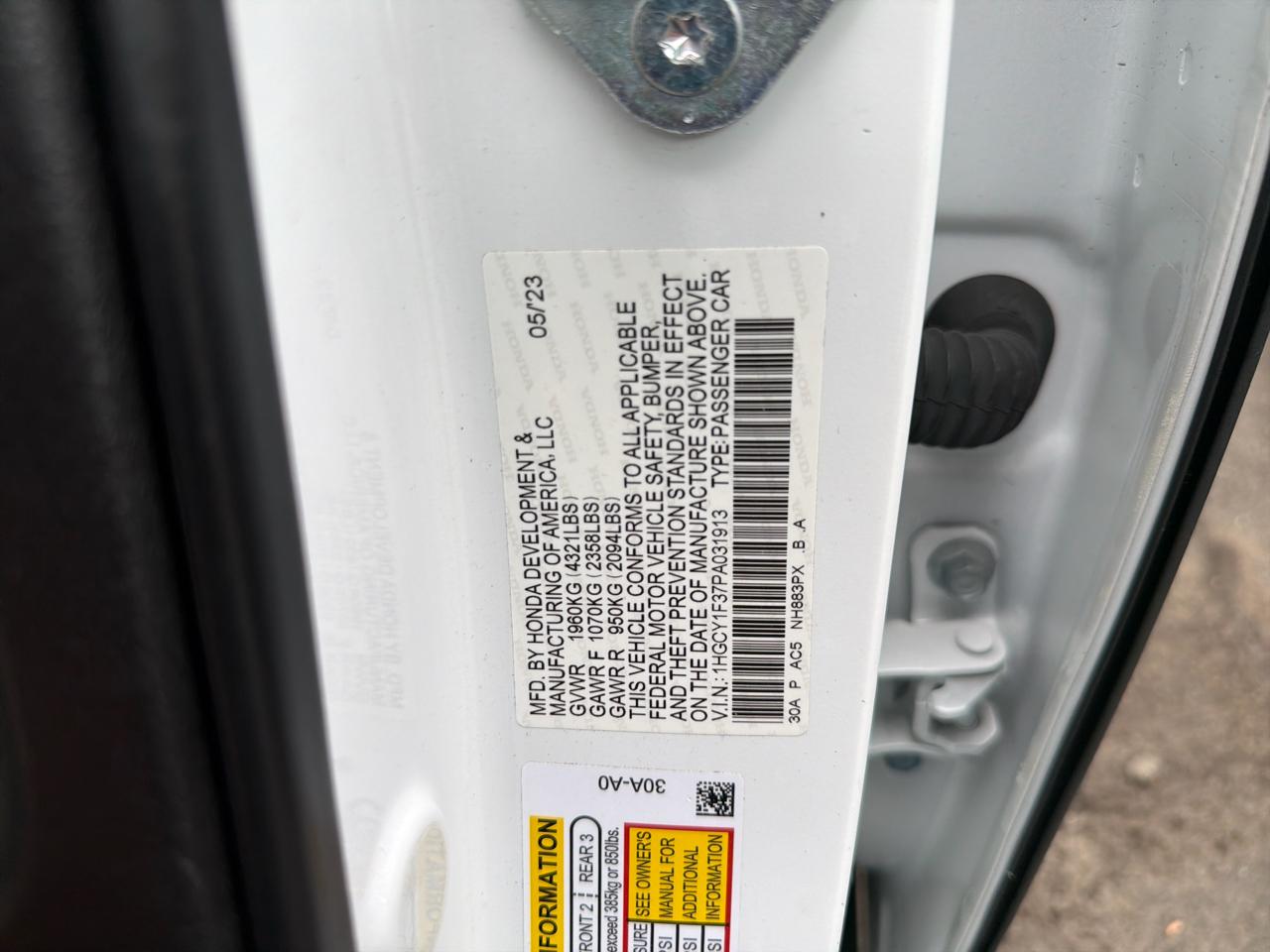 Honda Accord Sedan EX CVT 2023