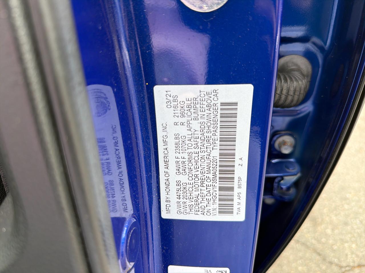 Honda Accord Sedan Sport 1.5T CVT 2021