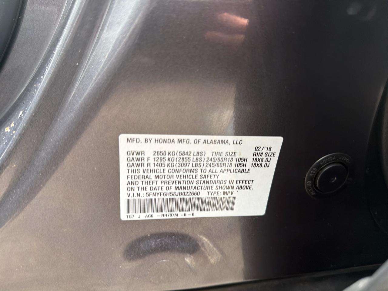 Honda Pilot EX-L AWD 2018