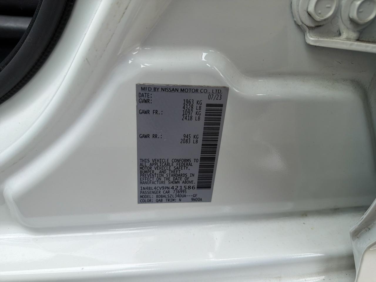 Nissan Altima 2.5 SR Sedan 2023