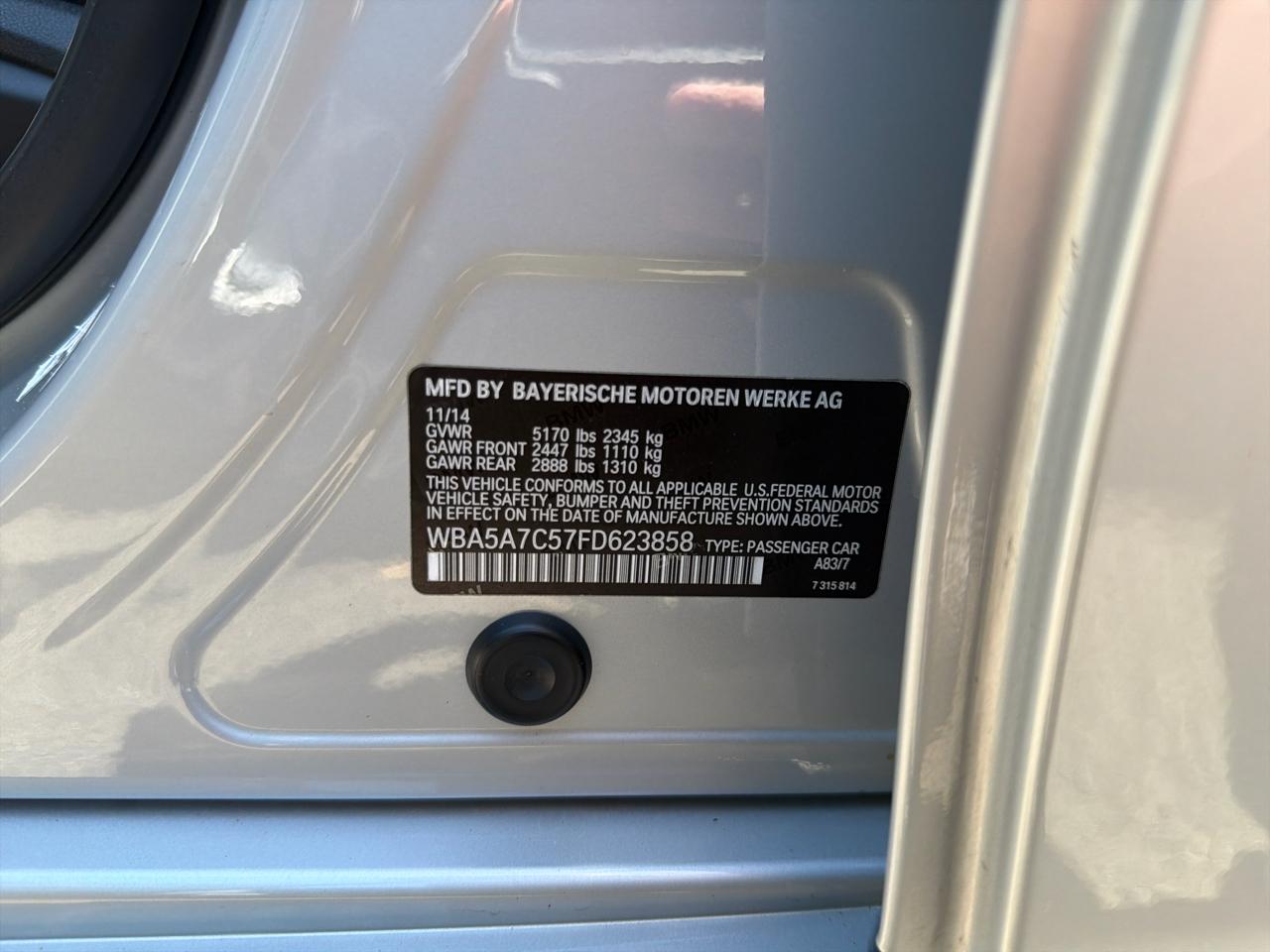 BMW 5 Series 4dr Sdn 528i xDrive AWD 2015