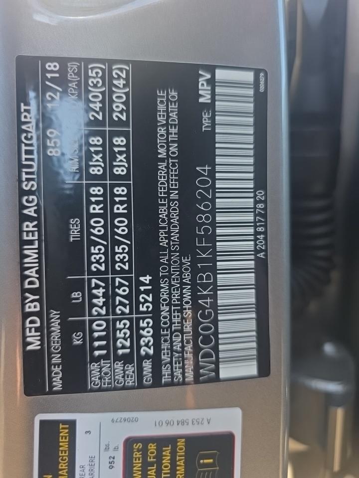 Mercedes-Benz GLC GLC 300 4MATIC SUV 2019