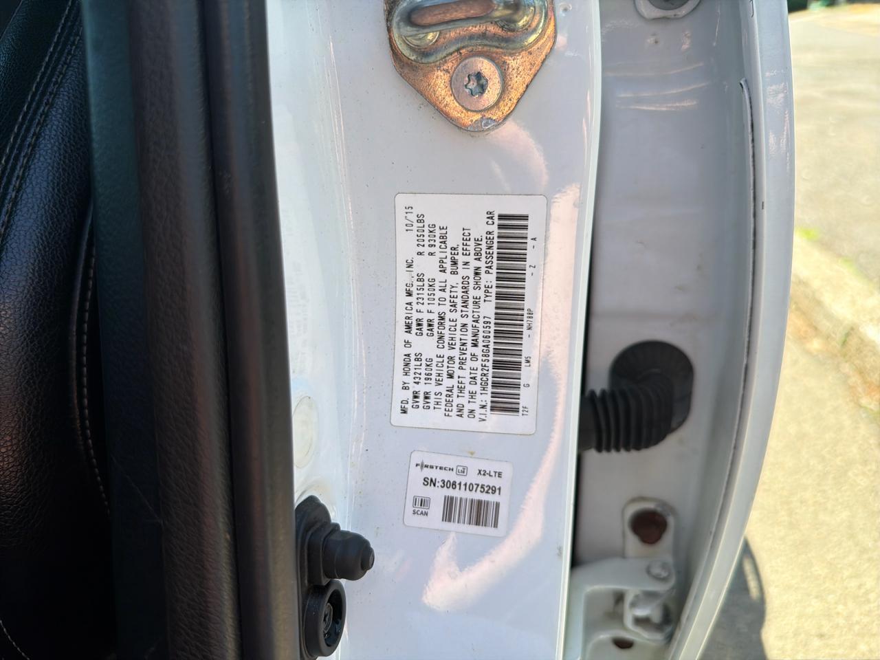 Honda Accord Sedan 4dr I4 CVT Sport 2016