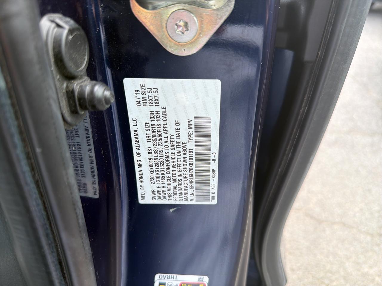 Honda Odyssey EX-L Auto 2019
