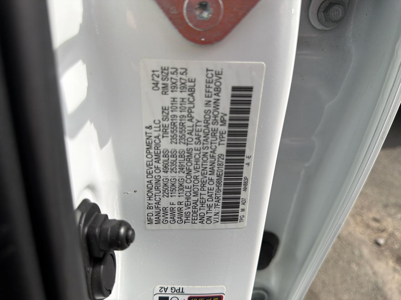Honda CR-V Hybrid Touring AWD 2021