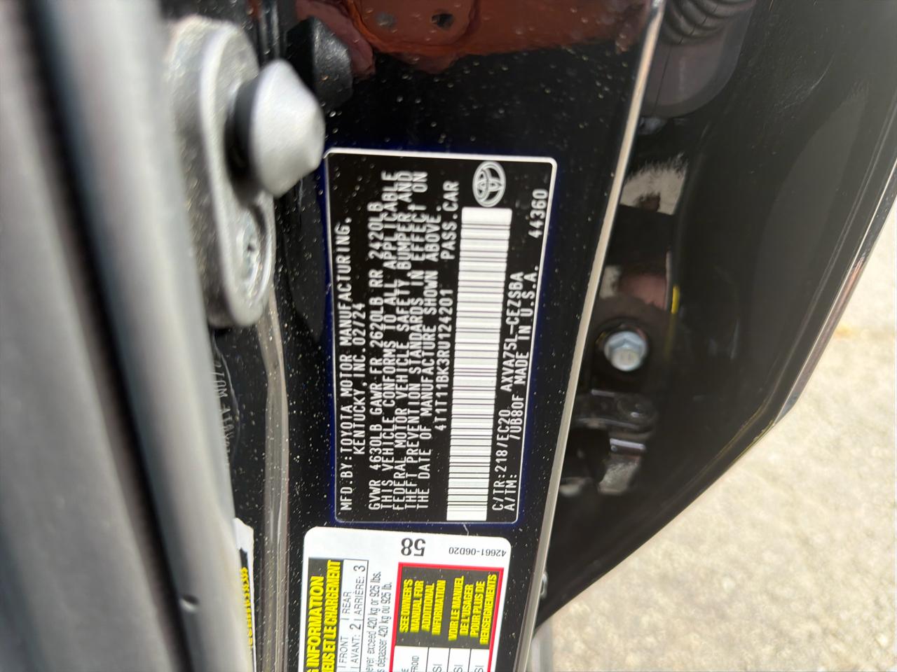 Toyota Camry SE Auto AWD (Natl) 2024