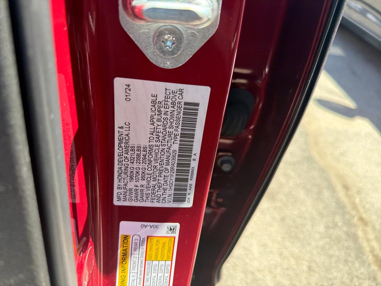 Honda Accord Sedan LX CVT 2024