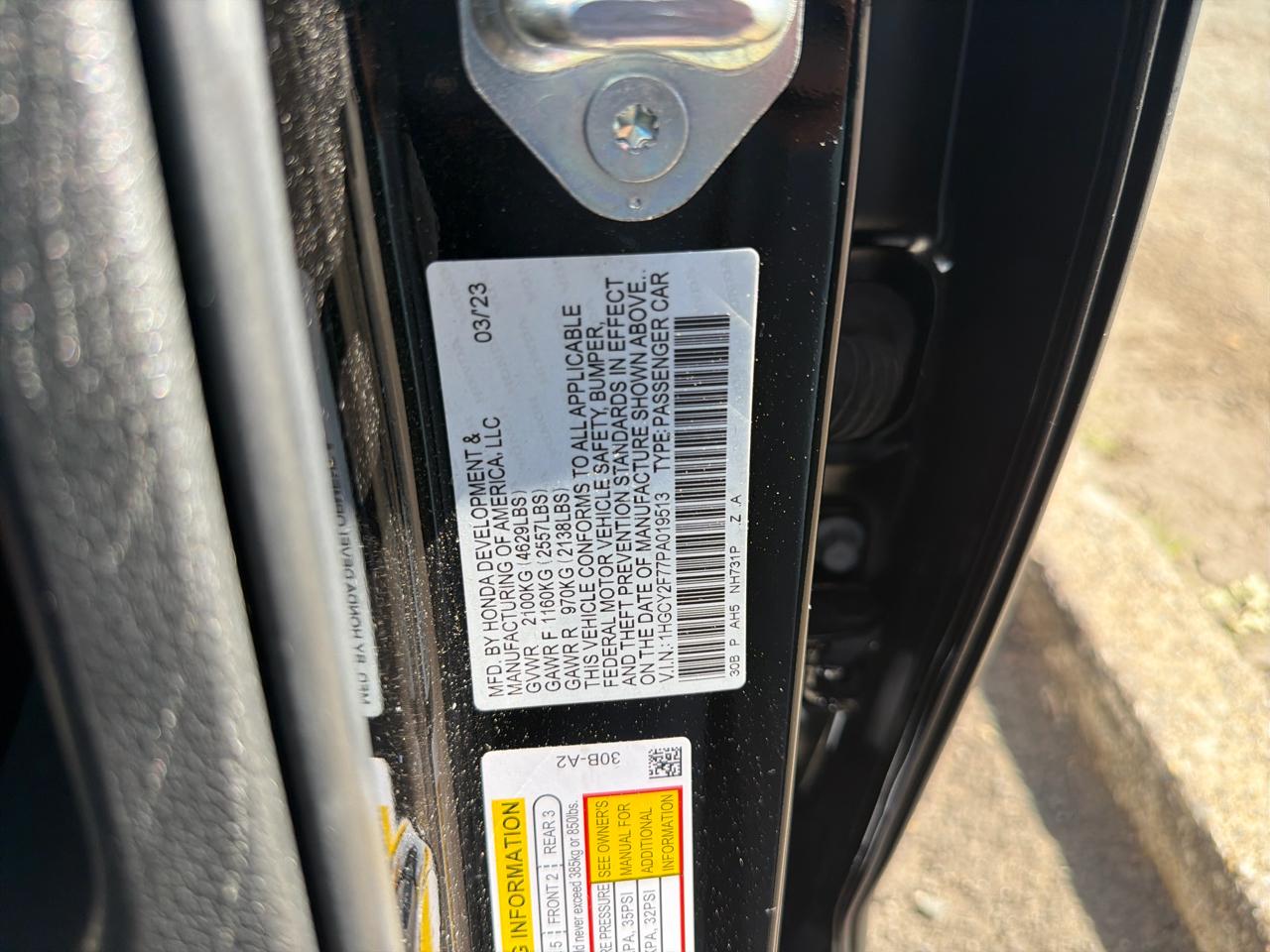 Honda Accord Hybrid Sport-L Sedan 2023