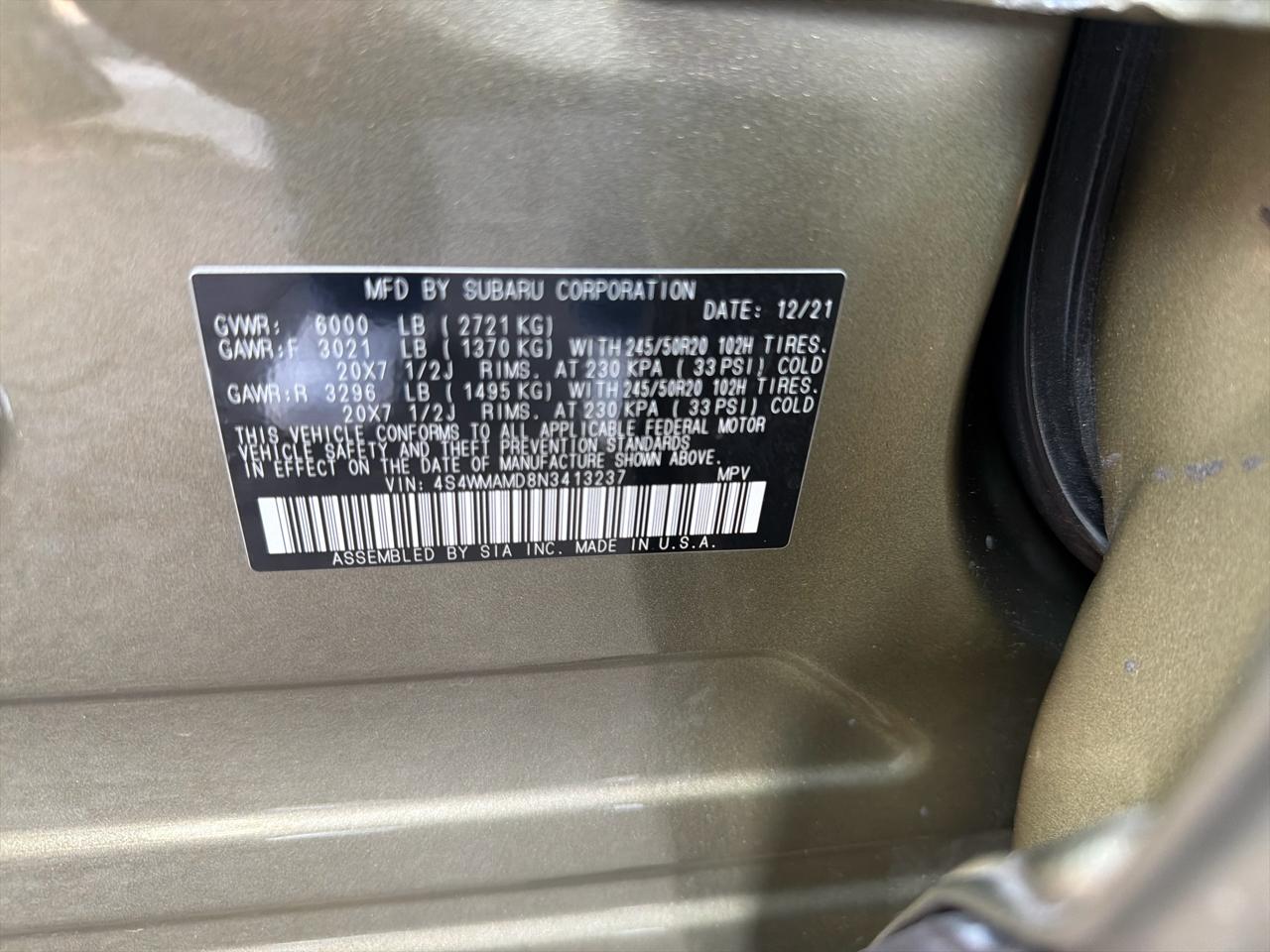Subaru Ascent Limited 7-Passenger 2022