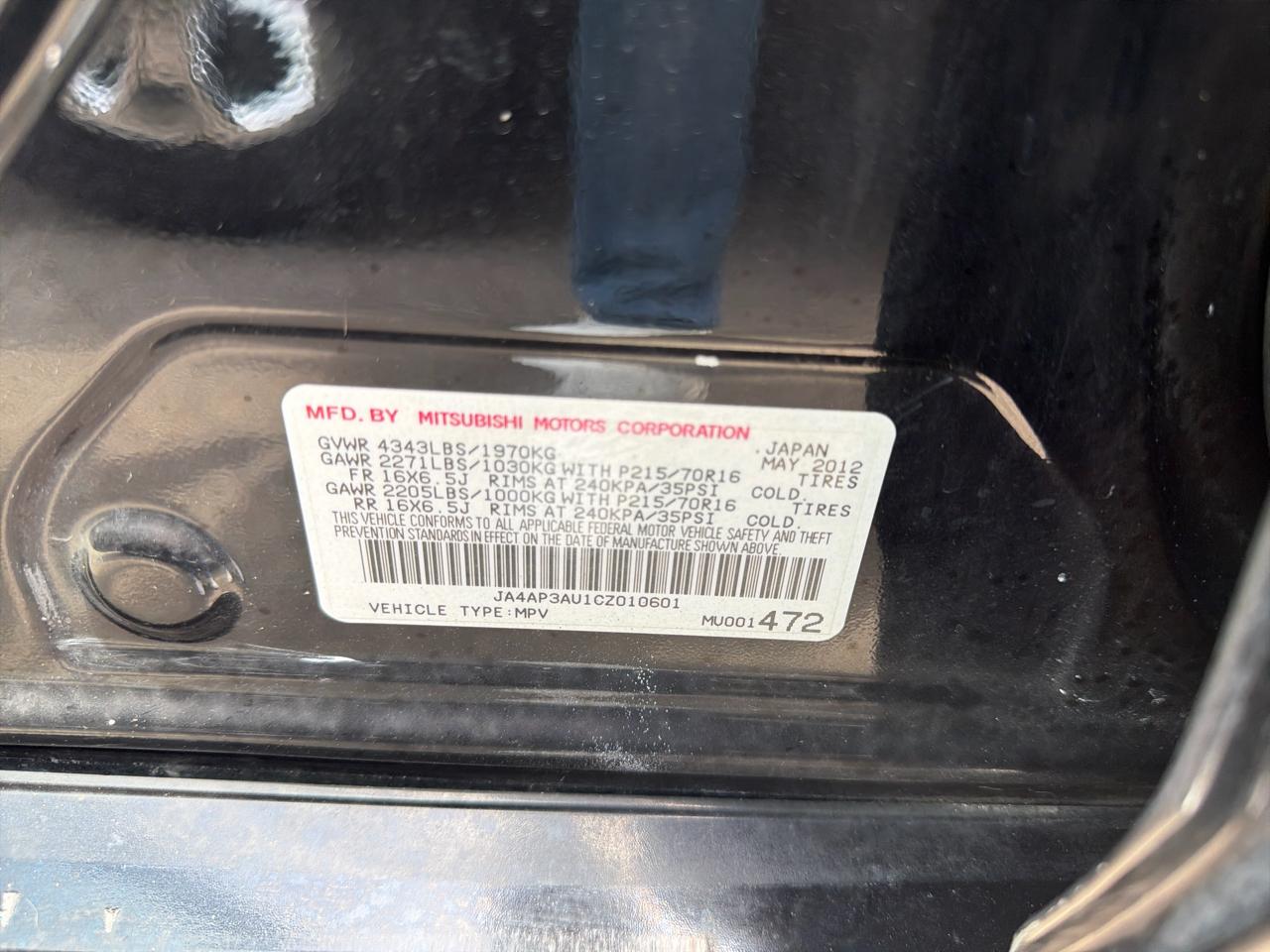 Mitsubishi Outlander Sport  2012