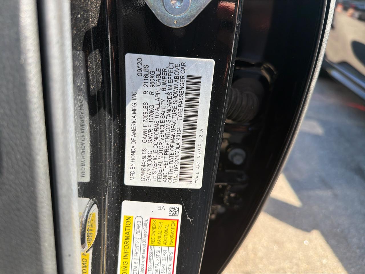 Honda Accord Sedan Sport 1.5T CVT 2020