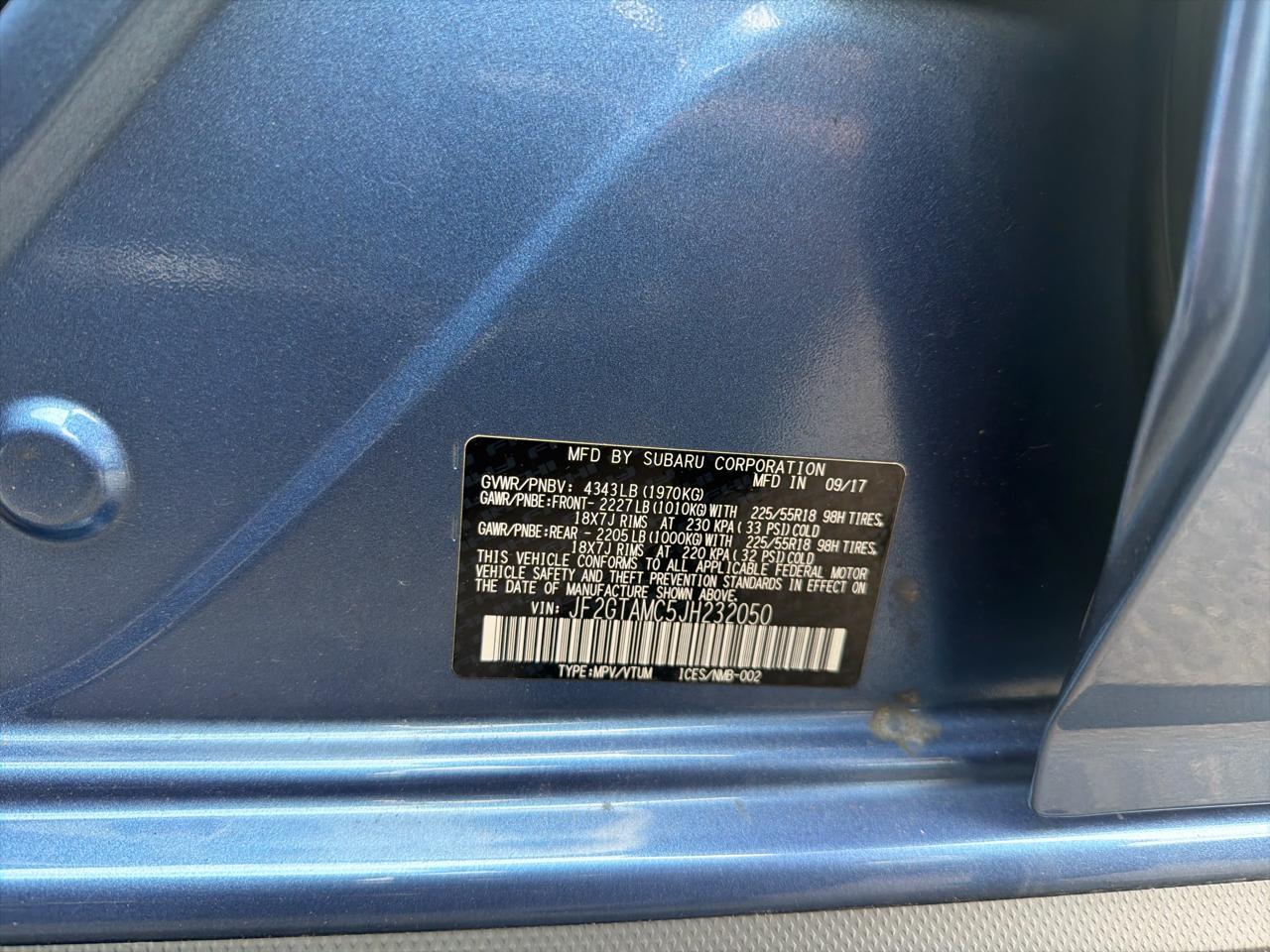 Subaru Crosstrek 2.0i Limited CVT 2018