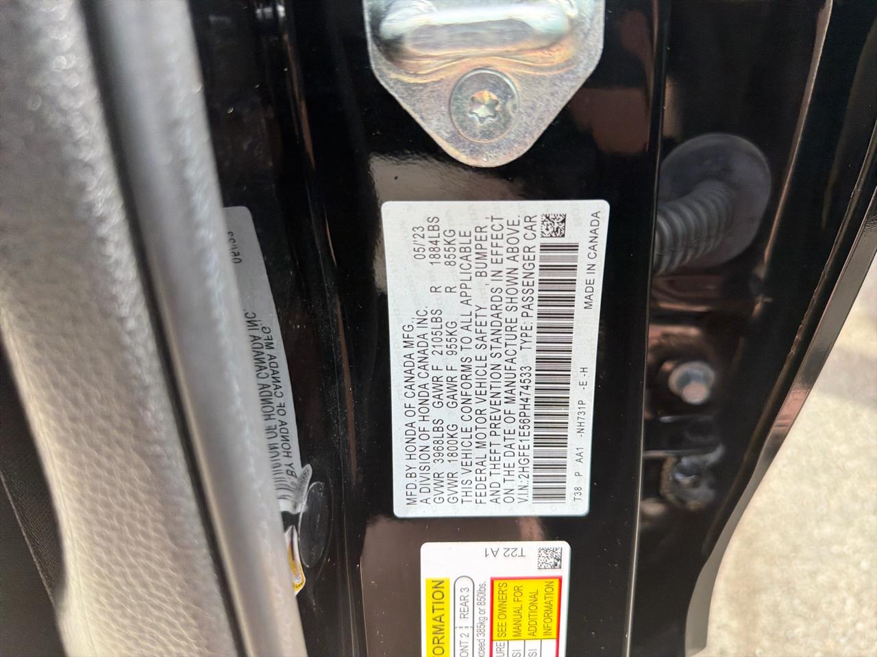Honda Civic Si Manual 2023