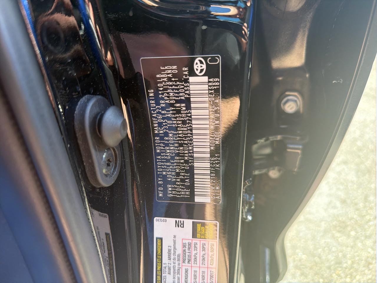Toyota Corolla SE CVT (Natl) 2023
