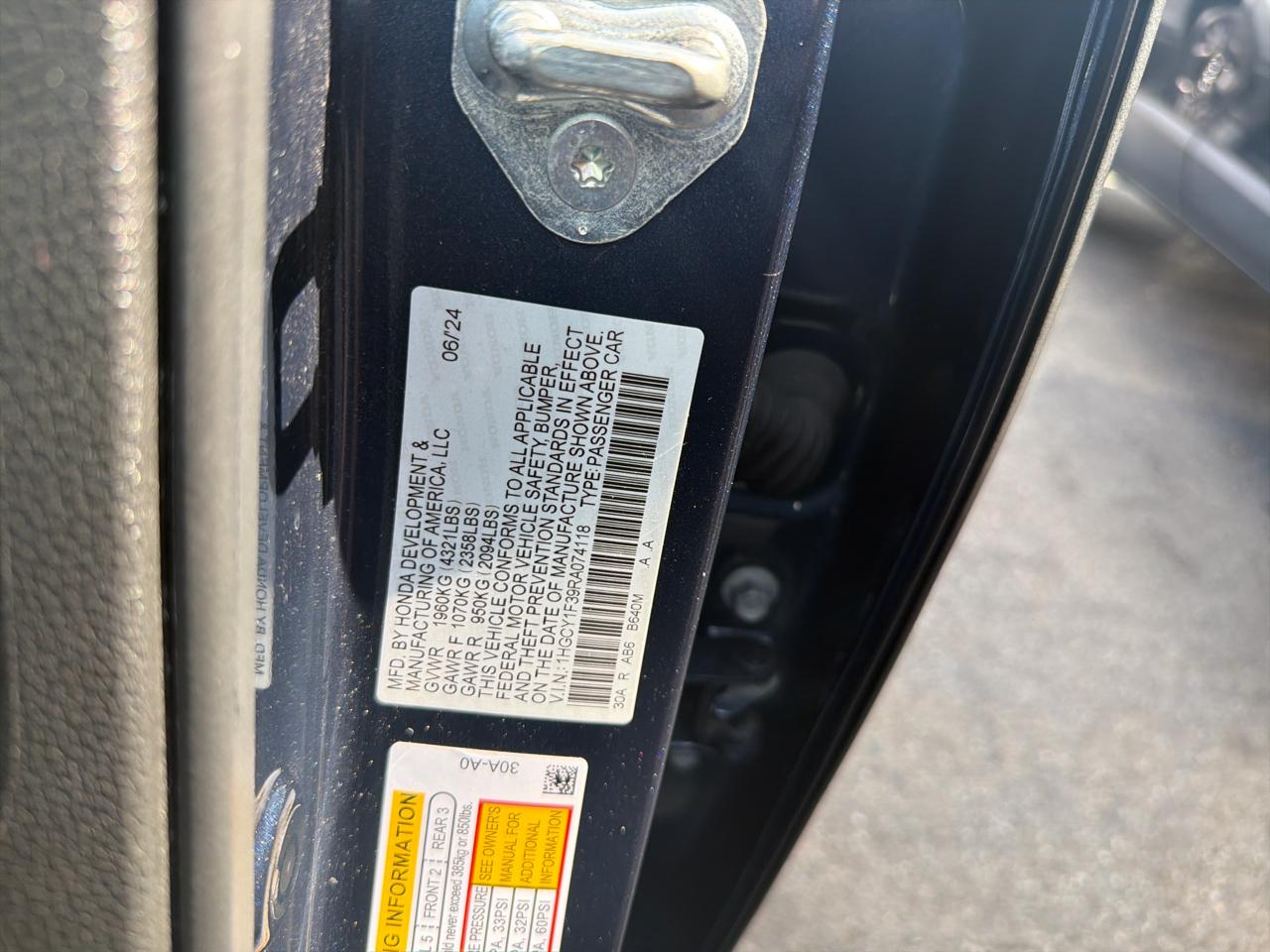 Honda Accord Sedan EX CVT 2024