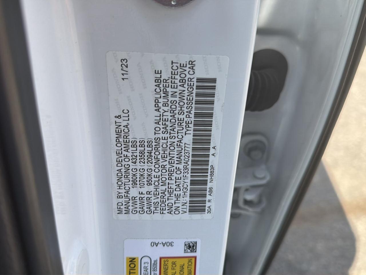 Honda Accord Sedan EX CVT 2024
