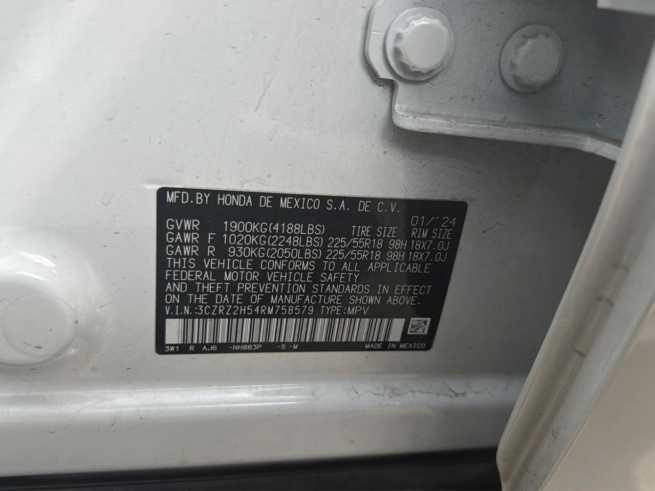 Honda HR-V Sport AWD CVT 2024