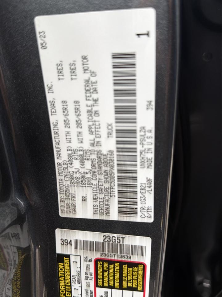 Toyota Tundra 4WD TRD Pro Hybrid CrewMax 5.5' Bed (Natl) 2023