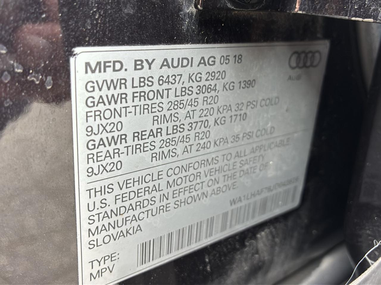 Audi Q7 2.0 TFSI Premium Plus 2018
