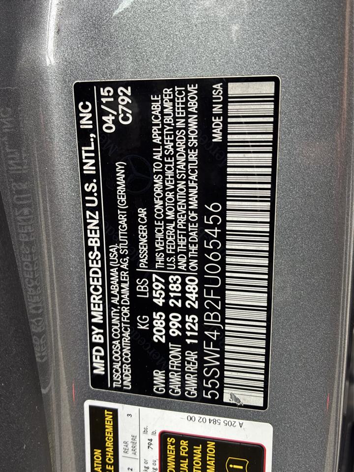 Mercedes-Benz C-Class 4dr Sdn C 300 RWD 2015