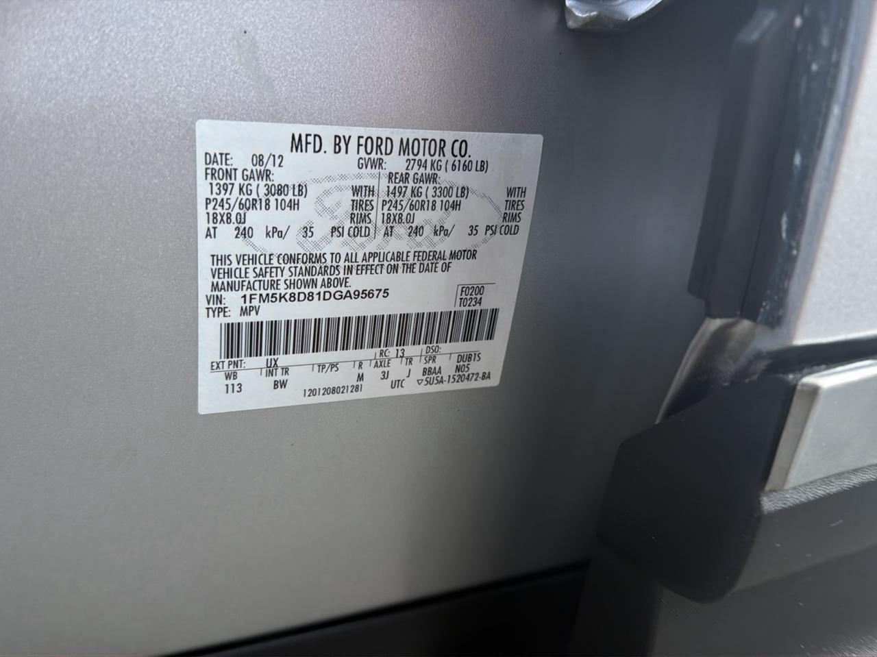 Ford Explorer 4WD 4dr XLT 2013