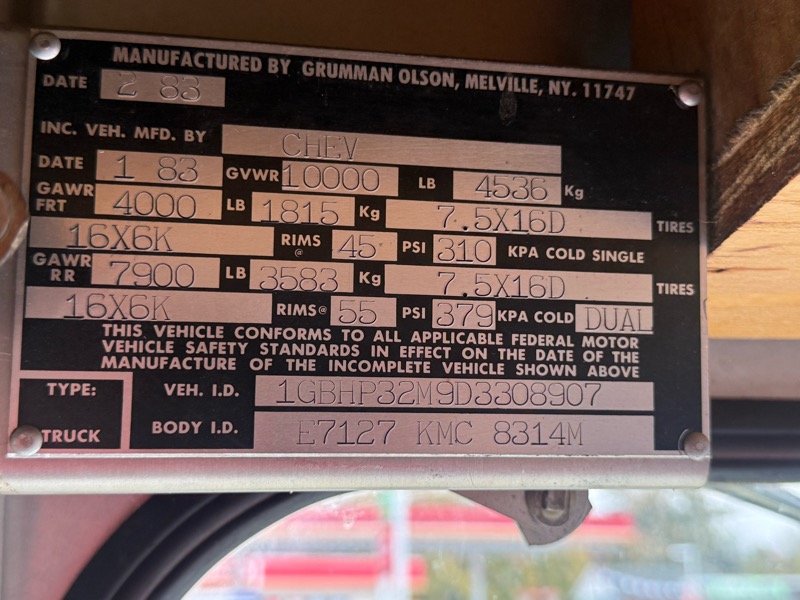 Chevrolet P30  1983 Chevrolet P30  1983